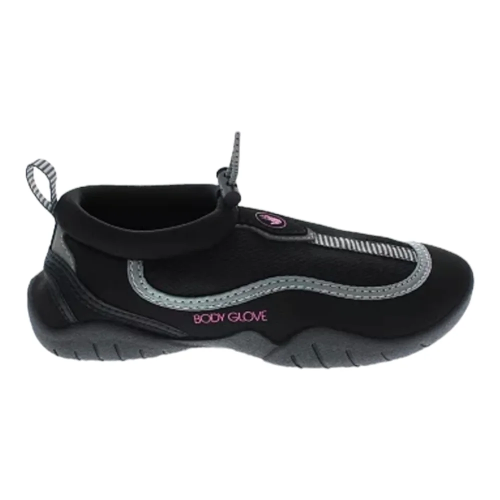 NEW Body Glove Riptide III Girls Black w/Neon Pink Water Shoes Size 13